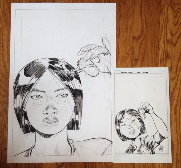 Various versions of the cover to Savage Dragon #229