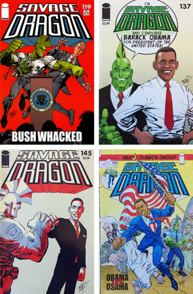 Presidents on the Covers of Savage Dragon